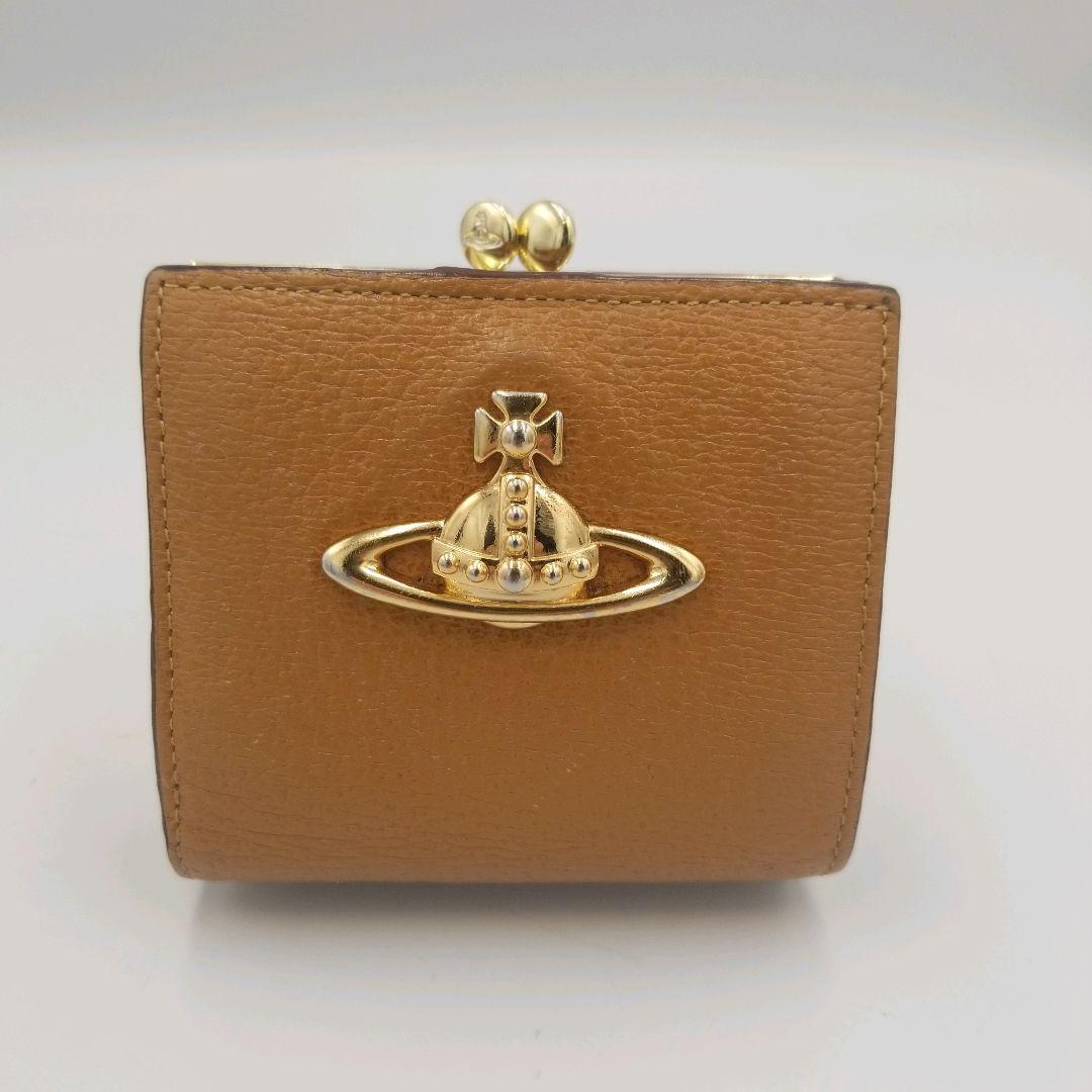 【美品】ヴィヴィアンウェストウッド　3つ折り財布　コンパクト　オーブ　がま口