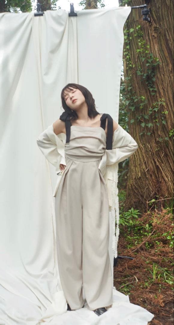 サロペット・オーバーオール・オールインワン ribbon shoulder combinaison andequal