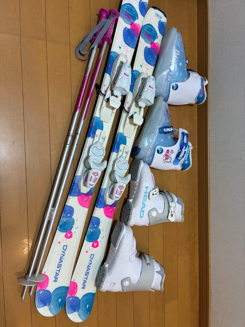 超美品スキーセット板116cm靴20.5か22cmの1足身長110-130cm位