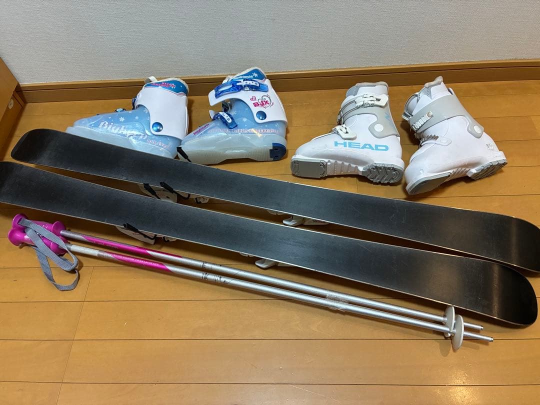 超美品スキーセット板116cm靴20.5か22cmの1足身長110-130cm位