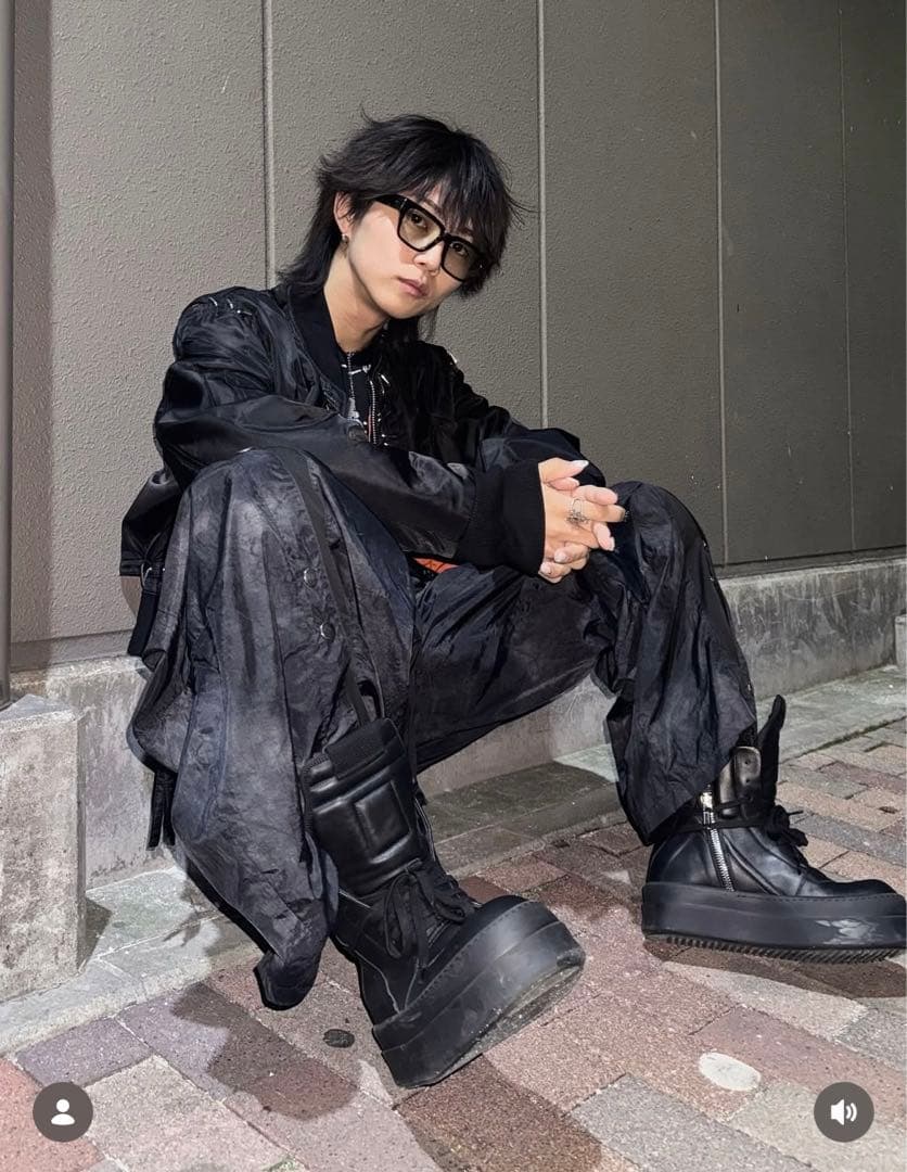 Rick Owens MEGA BUMPER GEOBASKET（BLACK）