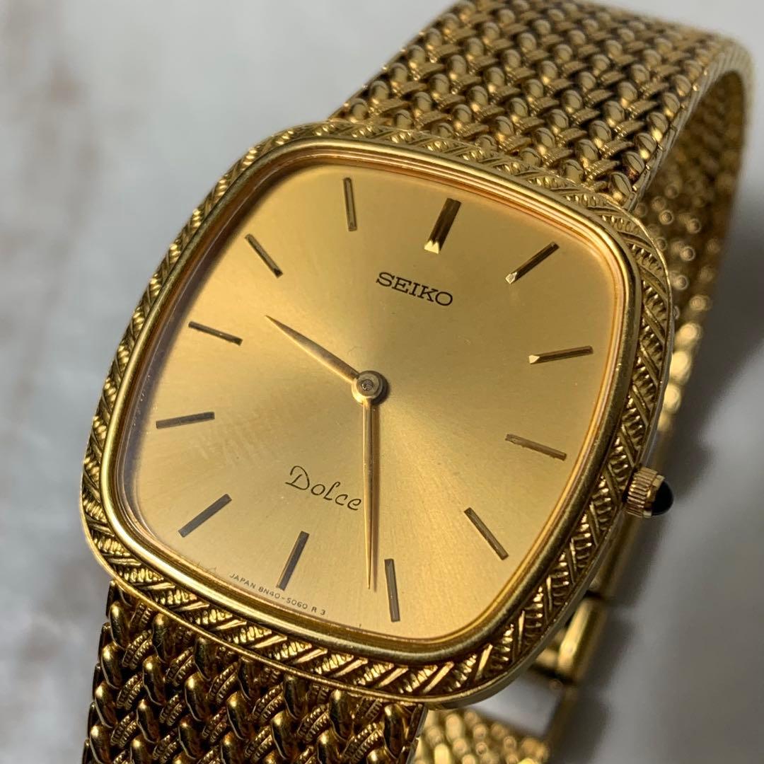 vintage SEIKO Dolce 腕時計 8N40-5040 gold
