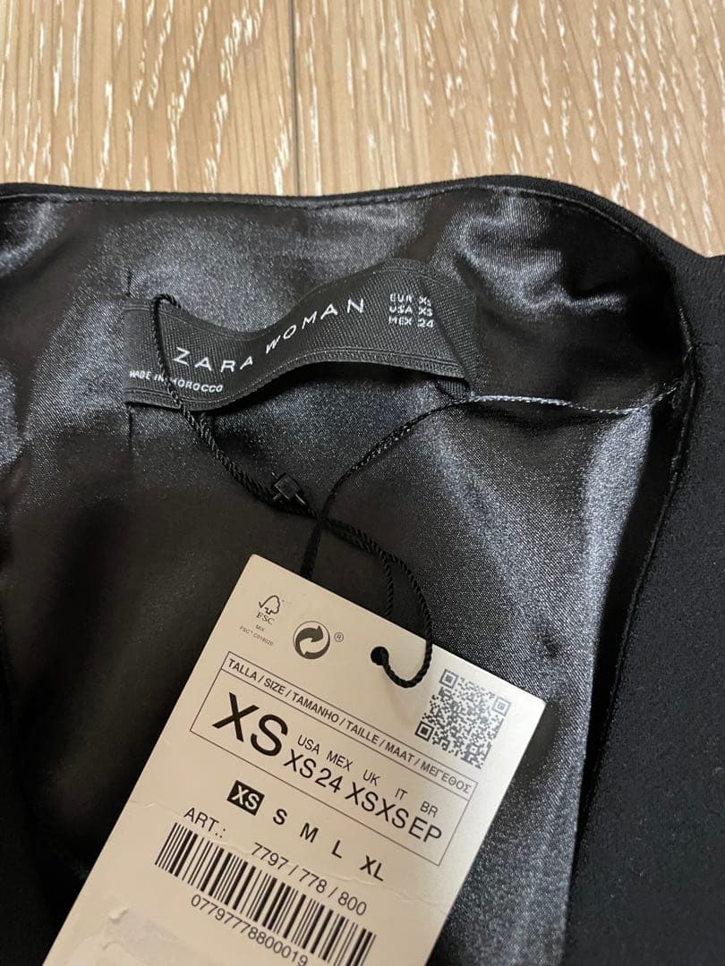 ザラ　ノーカラーケープジャケット