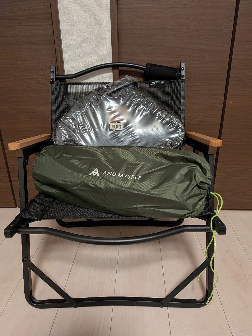 新品　キャンプアウトドア　3点まとめ売り　チェア、タープ、グリドル