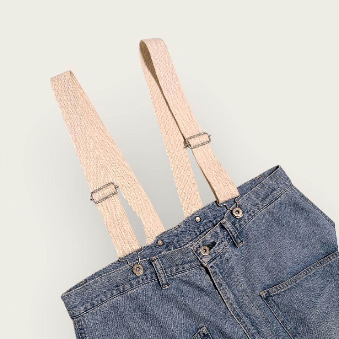 JOHNBULL　10.5オンス デニムオーバーサスペンダーパンツ　S