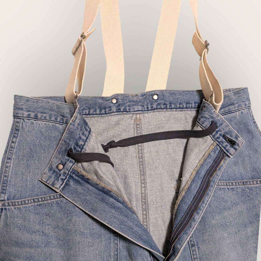 JOHNBULL　10.5オンス デニムオーバーサスペンダーパンツ　S