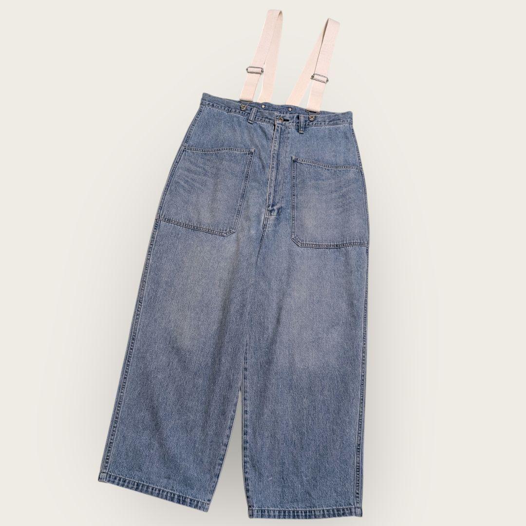JOHNBULL　10.5オンス デニムオーバーサスペンダーパンツ　S