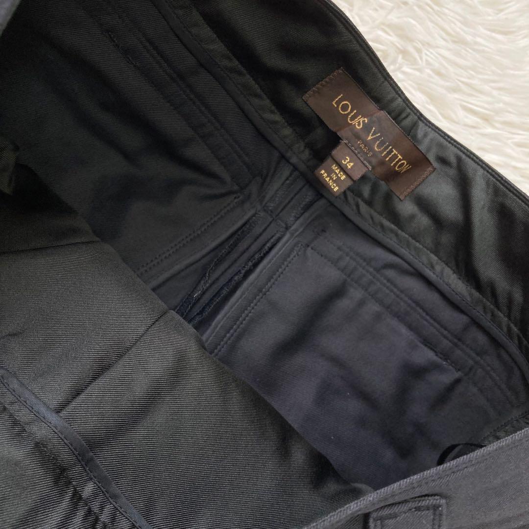 LOUIS VUITTON ハーフパンツ ブラック 34 タック入り オフィス