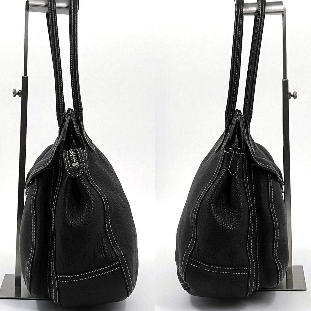 極希少✨️プラダ Archive ヴィッテロダイノ トートバッグ シボ革 黒