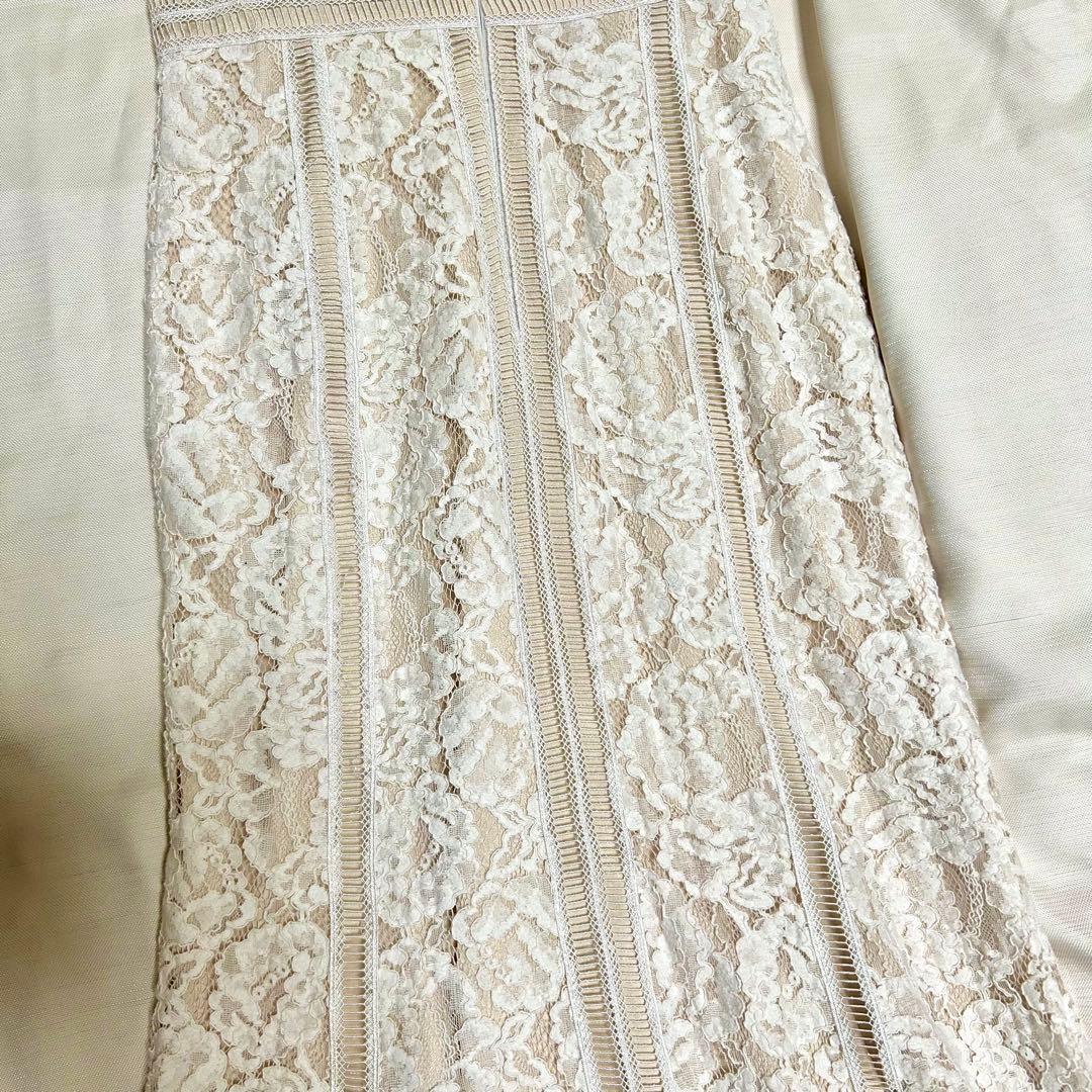 エルケイ　settan sugar ホワイトレースドレス Sサイズ