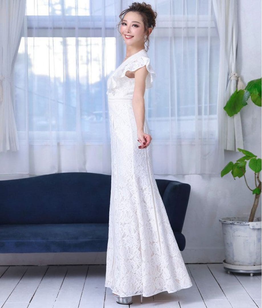 エルケイ　settan sugar ホワイトレースドレス Sサイズ