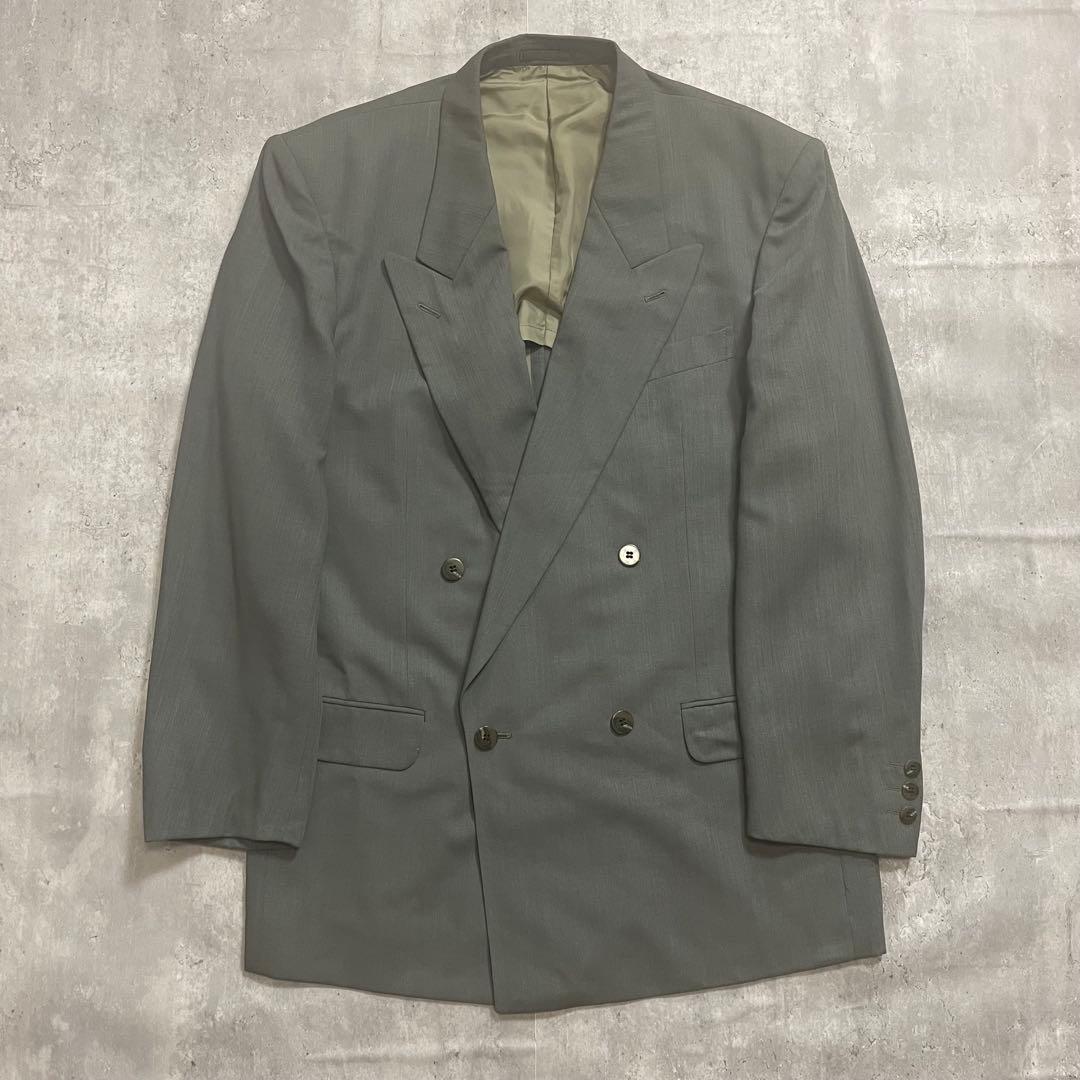 5点セット✨ アルマーニ セットアップ ダブル ピンズ ネクタイシャツ 緑 XL