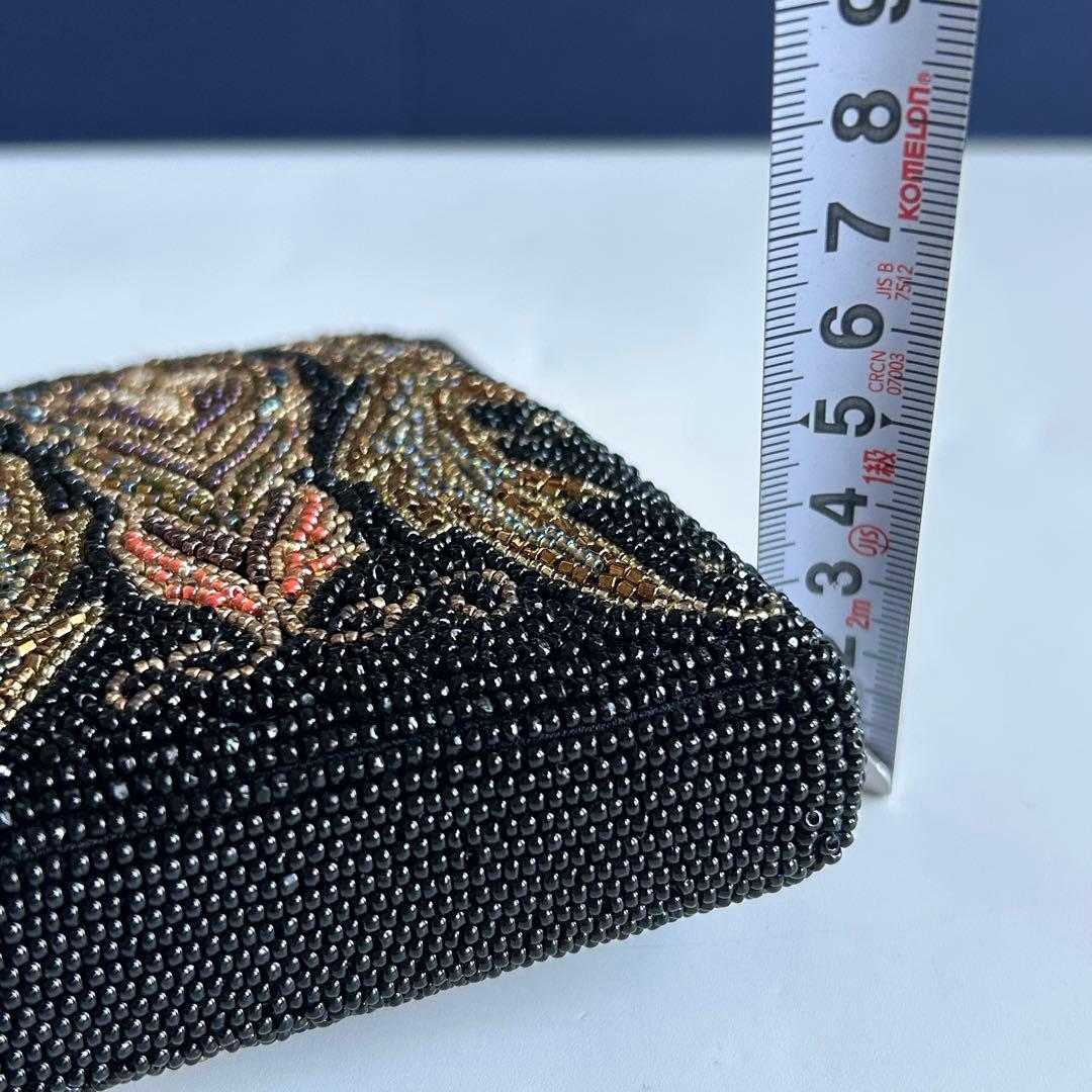 柏ビーズ フォーマルバッグ ビーズバッグ 刺繍　和装バッグ 冠婚葬祭 総ビーズ