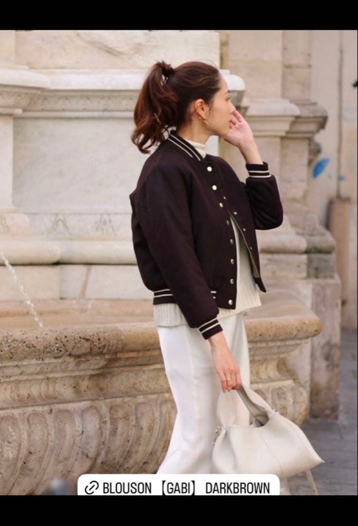 aLORS paris Blouson【Gabi-ガビ-】DarkBrown