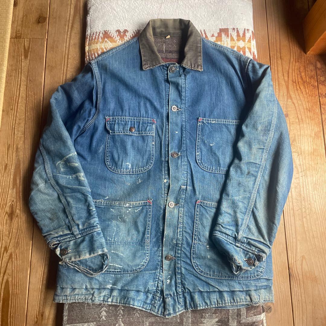 60s シアーズ　デニムカバーオール 雰囲気ワイルド