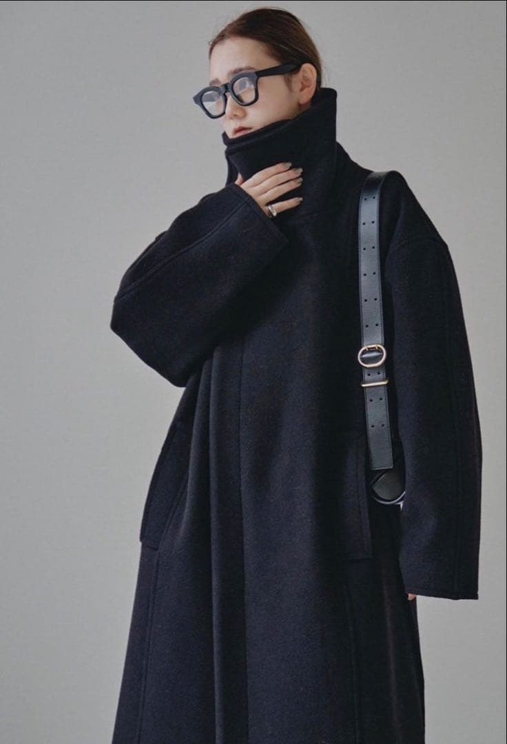 TODAYFUL スタンドカラーウールコート38