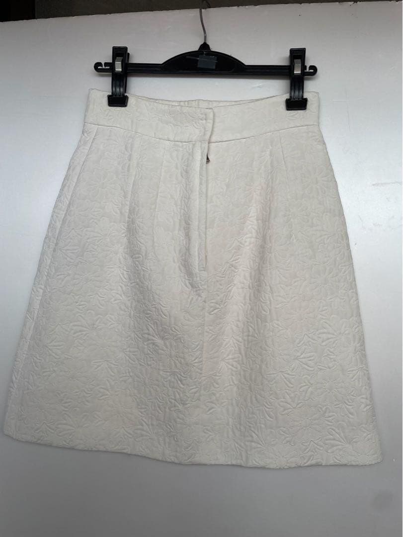 DOLCE&GABBANA ジャガードホワイトスカート NN-3