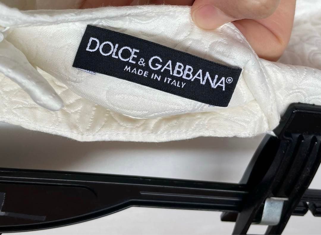 DOLCE&GABBANA ジャガードホワイトスカート NN-3