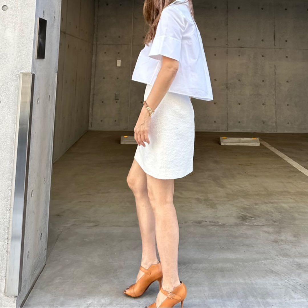 DOLCE&GABBANA ジャガードホワイトスカート NN-3