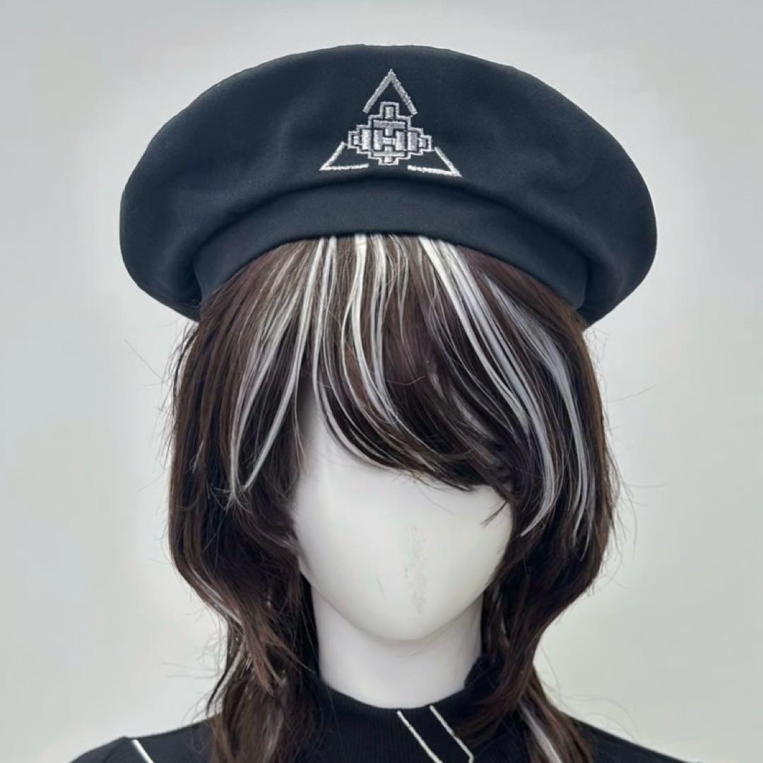 テオドール　ブランドロゴベレー帽　BLACK