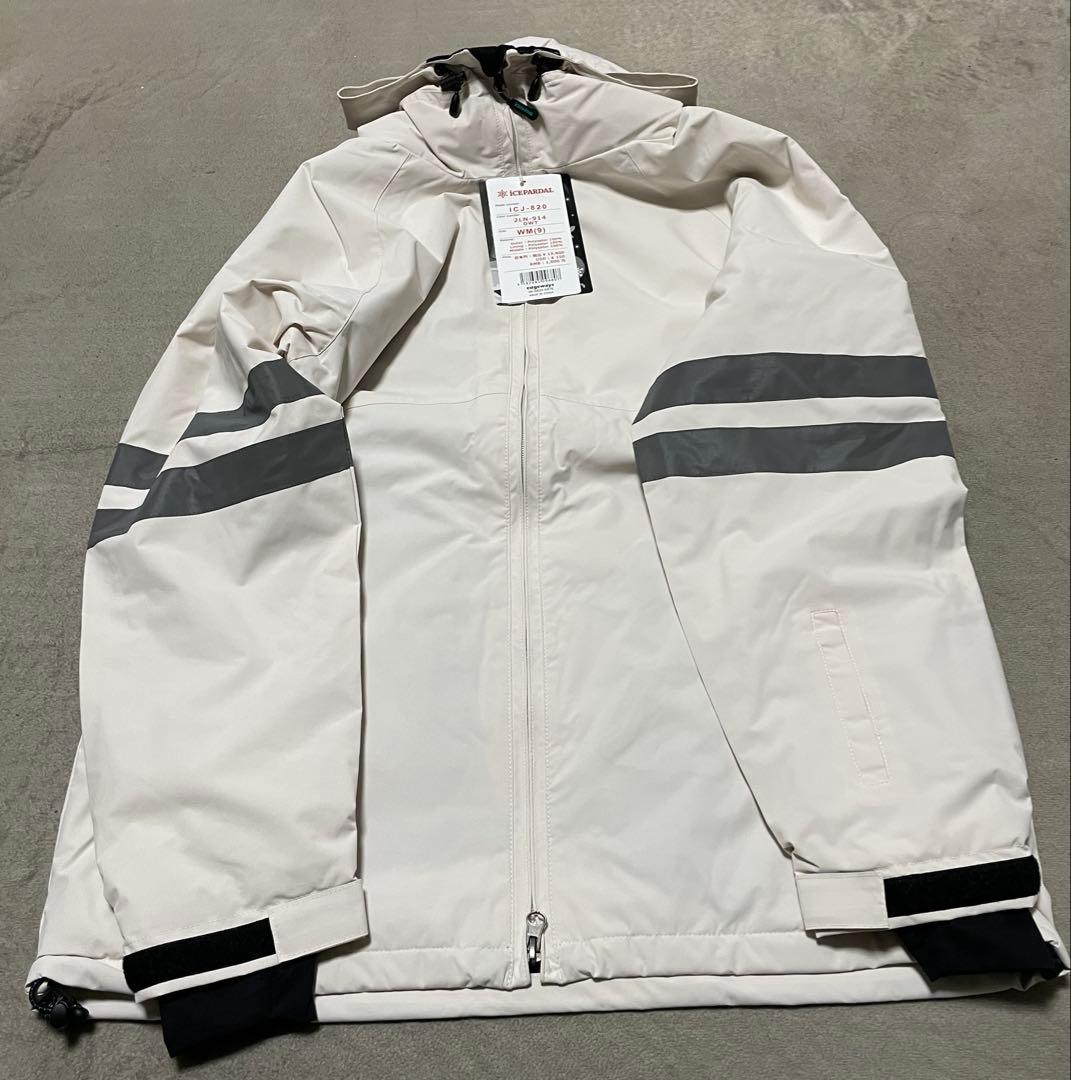 新品　スノーボード　スキーウェア上下セット　ICEPARDAL 未使用品　白　黒