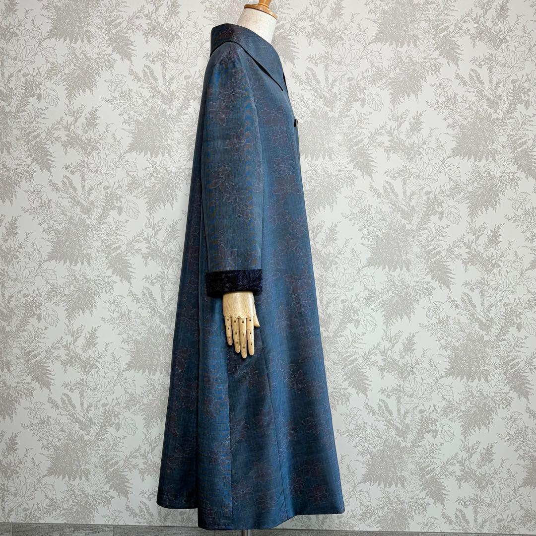 着物リメイク大島紬と上質な紬のリバーシブルコート