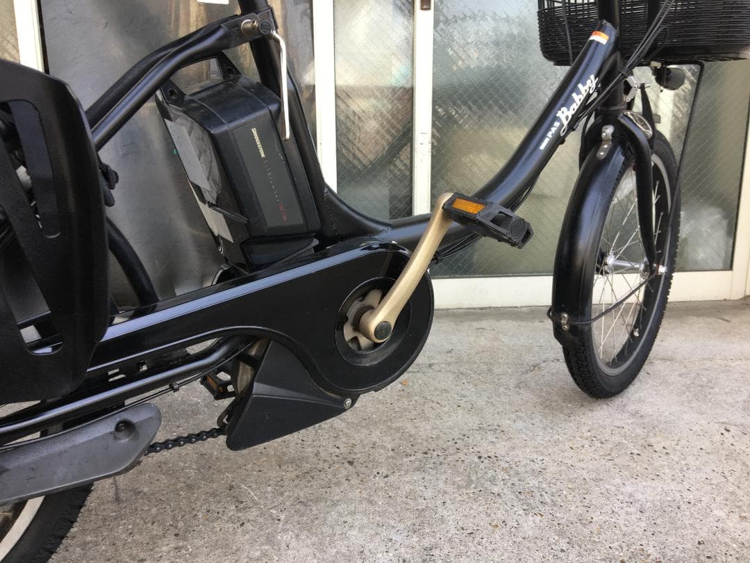 地域限定送料無料　パスバビー　子供乗せ　12,8AH　黒　神戸市　電動自転車