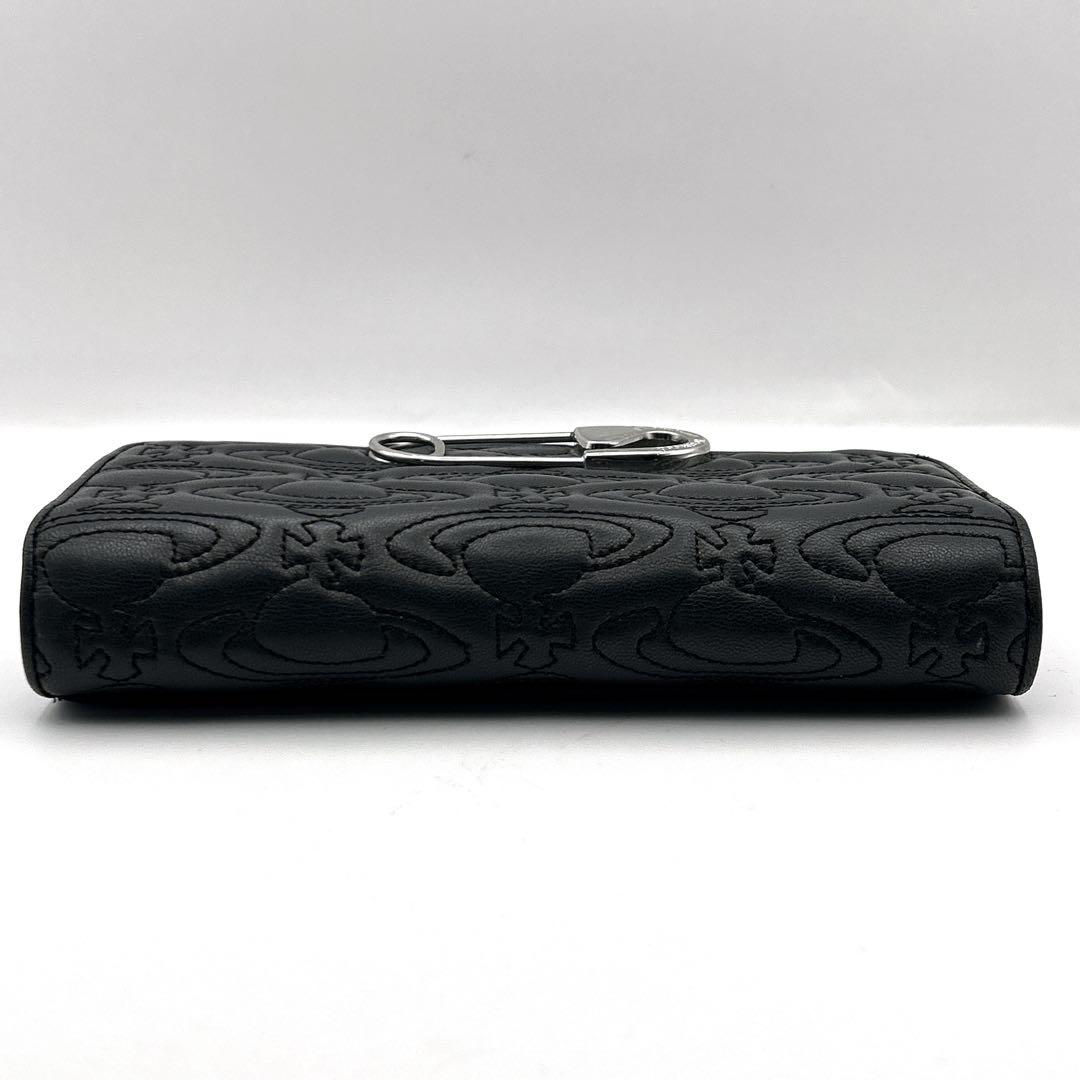 Vivienne Westwood 長財布 安全ピンク キルティング フラップ