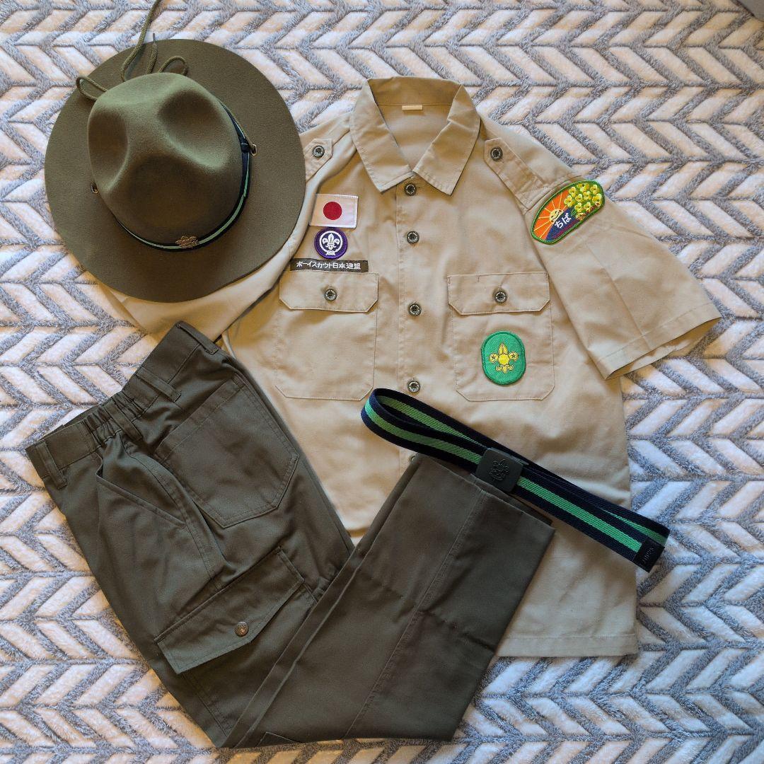 ボーイスカウト 制服　帽子　ベルト　４点セット