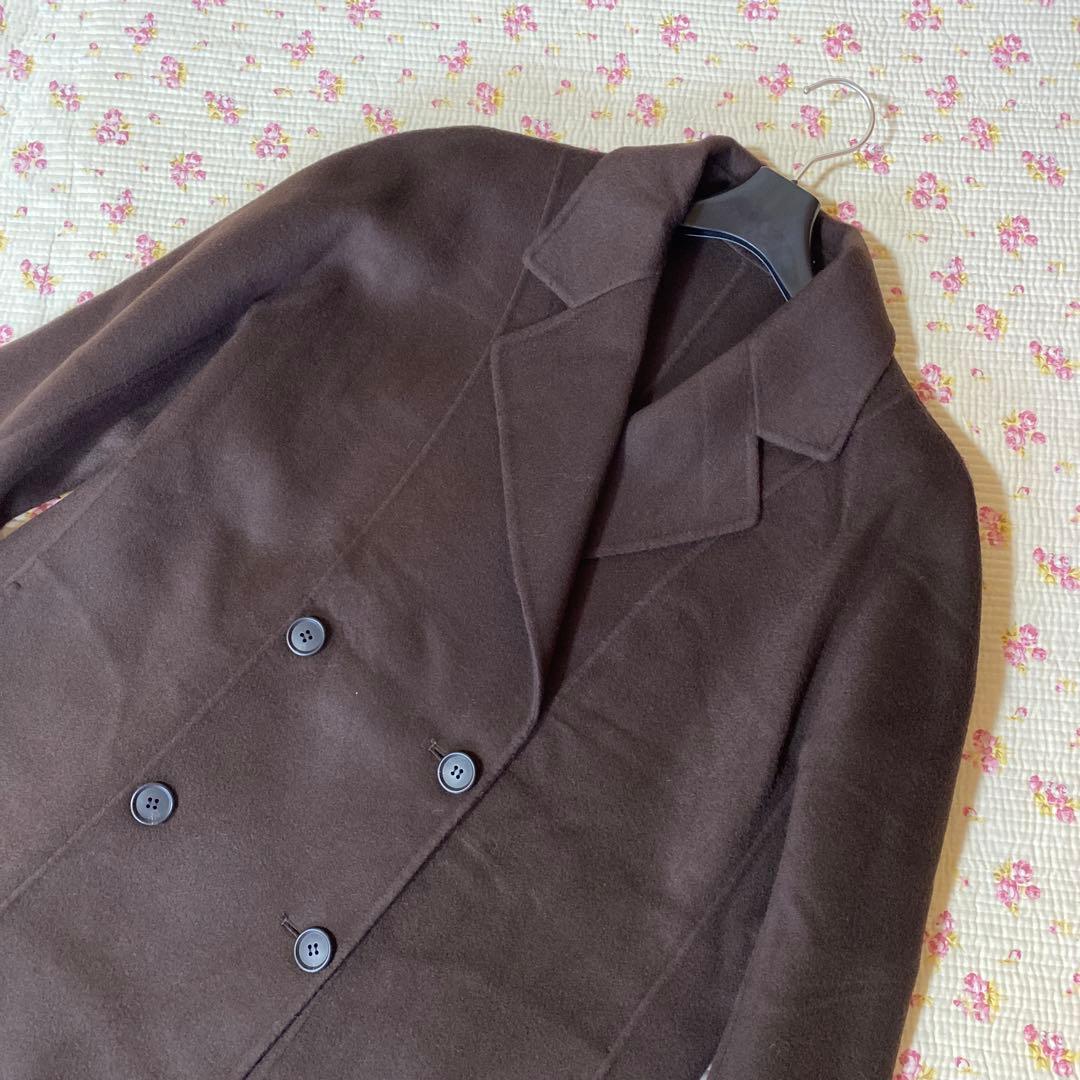 セオリーリュクス 38 ウールダブルチェスターコート カシミヤ混素材 DMW