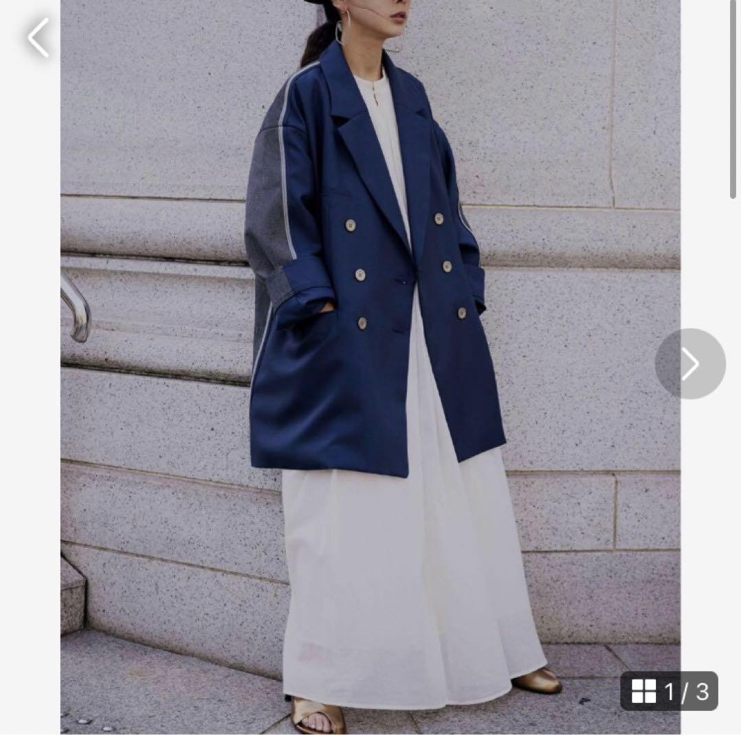 BACK DENIM DETAIL BLAZER アメリヴィンテージ　ジャケット