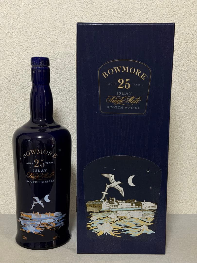 【空瓶】BOWMORE 25年 アイラモルトスコッチウイスキー