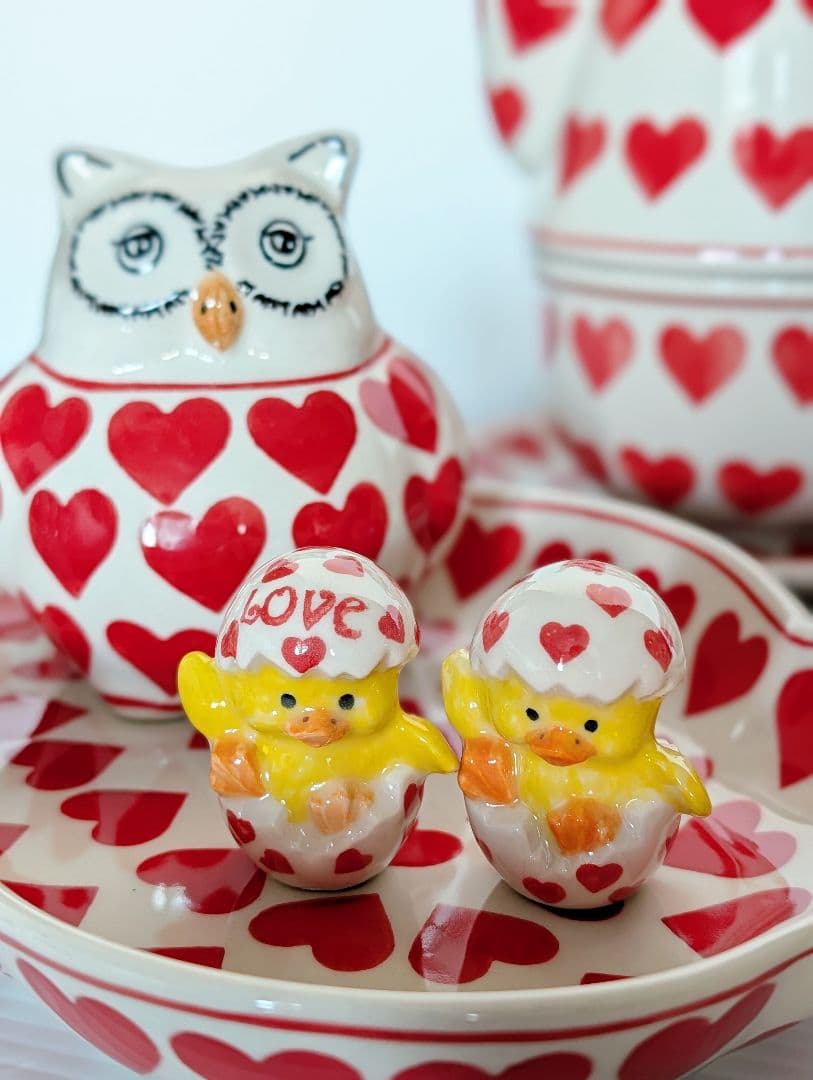 ポーリッシュポタリー マヌファクトゥラ 大ハートセット♡.*・゜