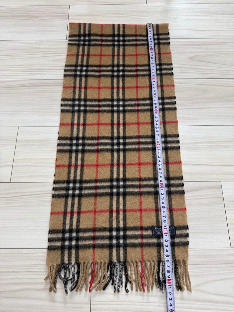 BURBERRY バーバリー　カシミヤ　マフラー　ベージュ　ノバチェック