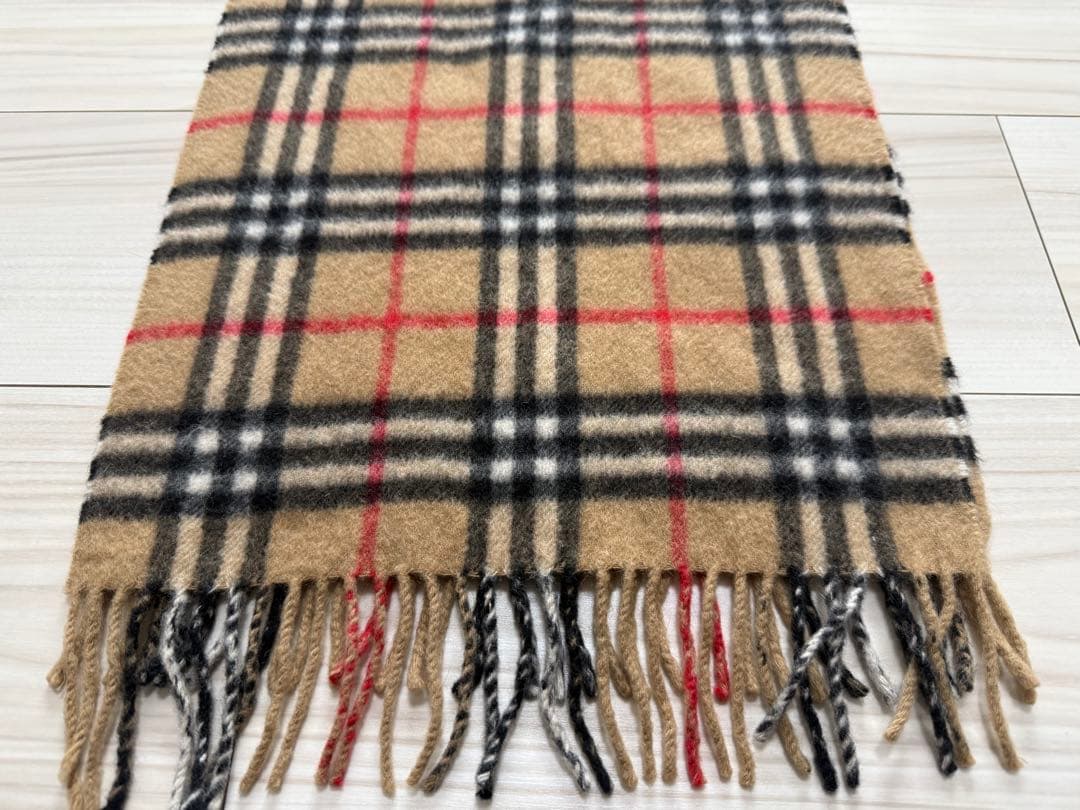 BURBERRY バーバリー　カシミヤ　マフラー　ベージュ　ノバチェック