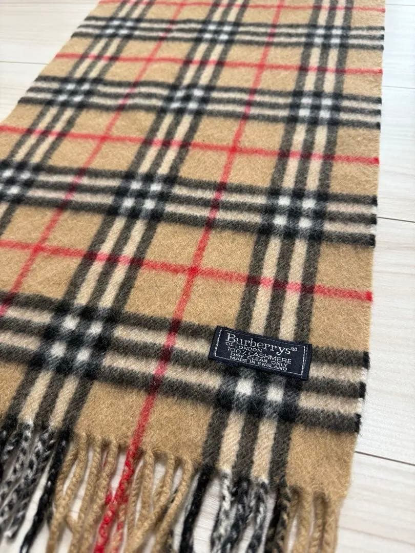 BURBERRY バーバリー　カシミヤ　マフラー　ベージュ　ノバチェック