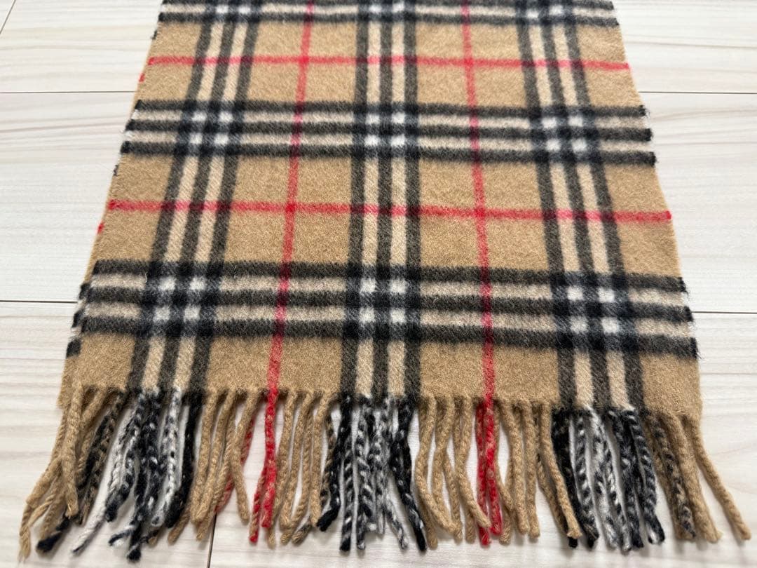 BURBERRY バーバリー　カシミヤ　マフラー　ベージュ　ノバチェック