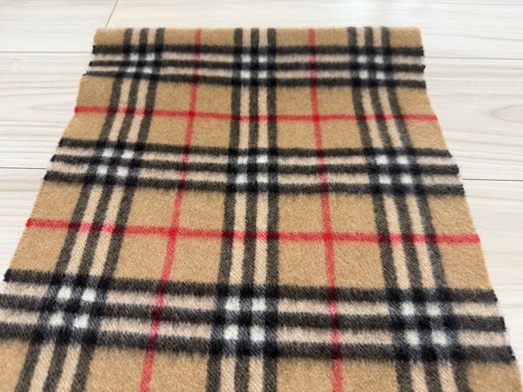 BURBERRY バーバリー　カシミヤ　マフラー　ベージュ　ノバチェック