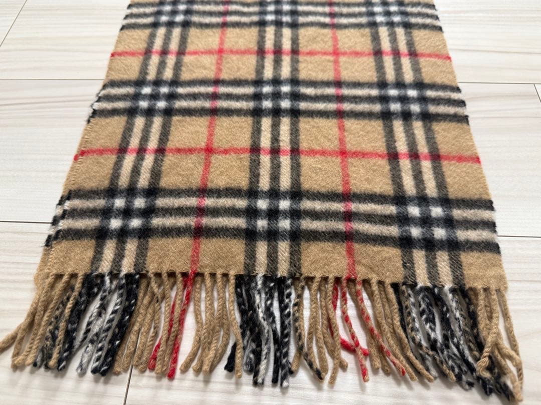 BURBERRY バーバリー　カシミヤ　マフラー　ベージュ　ノバチェック