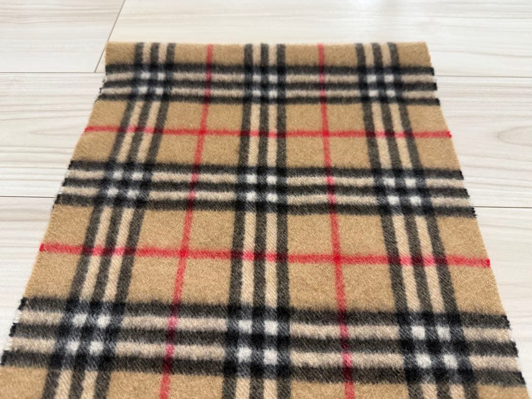 BURBERRY バーバリー　カシミヤ　マフラー　ベージュ　ノバチェック