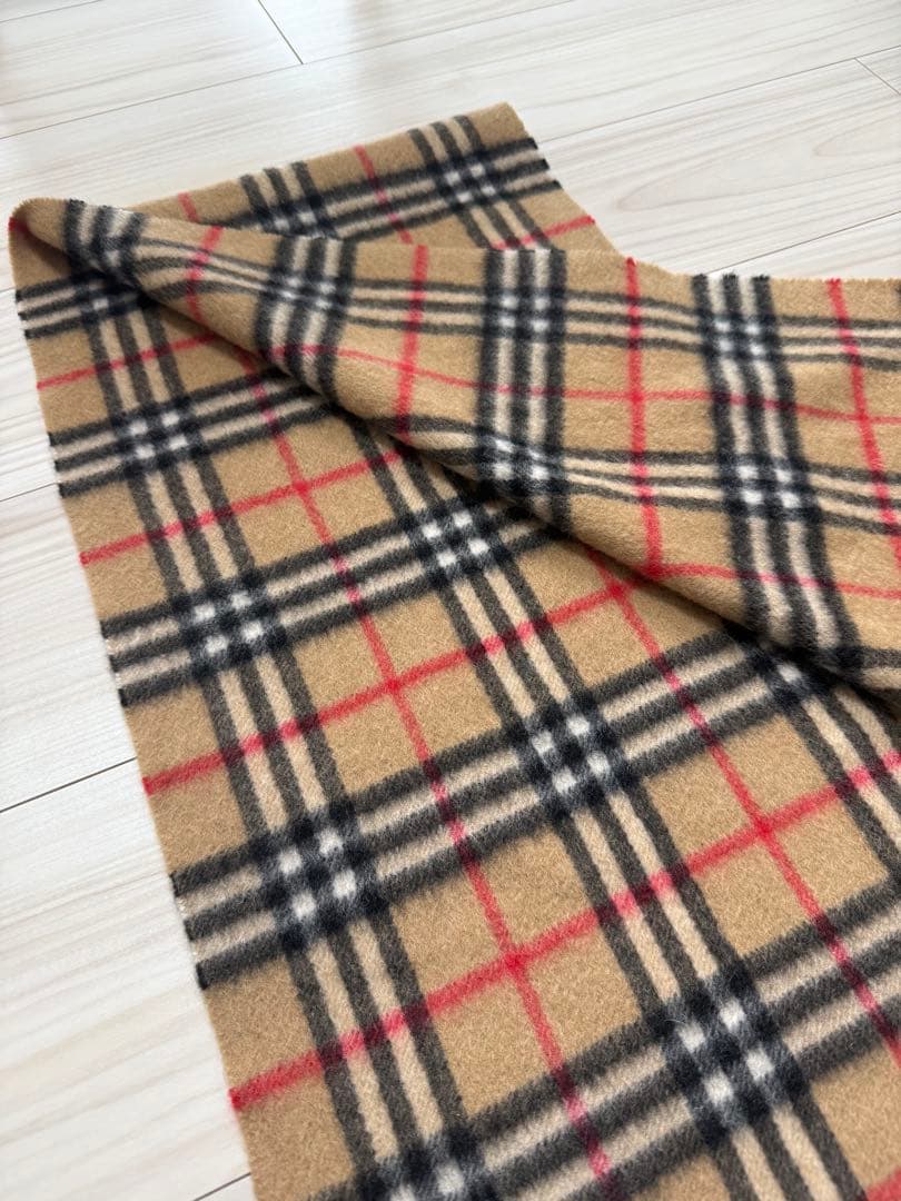 BURBERRY バーバリー　カシミヤ　マフラー　ベージュ　ノバチェック