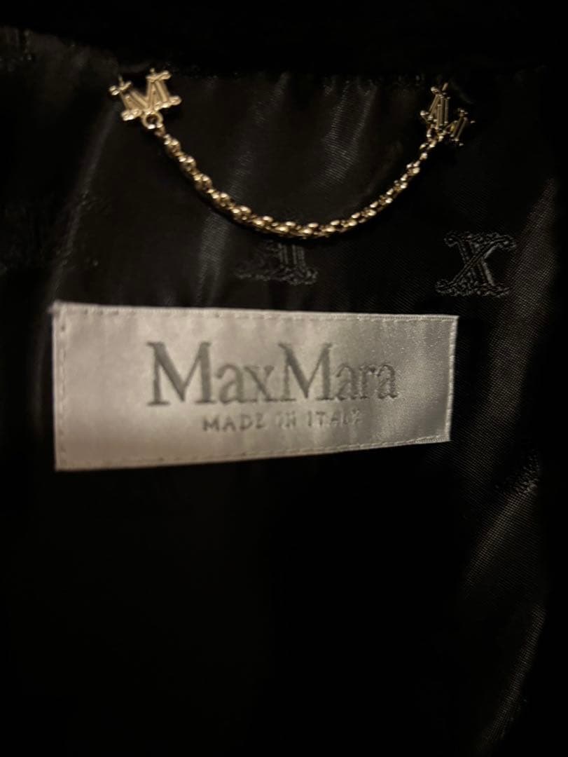 す*み様 Max Mara マックスマーラ　テディケープ　ブラック　S ジップ