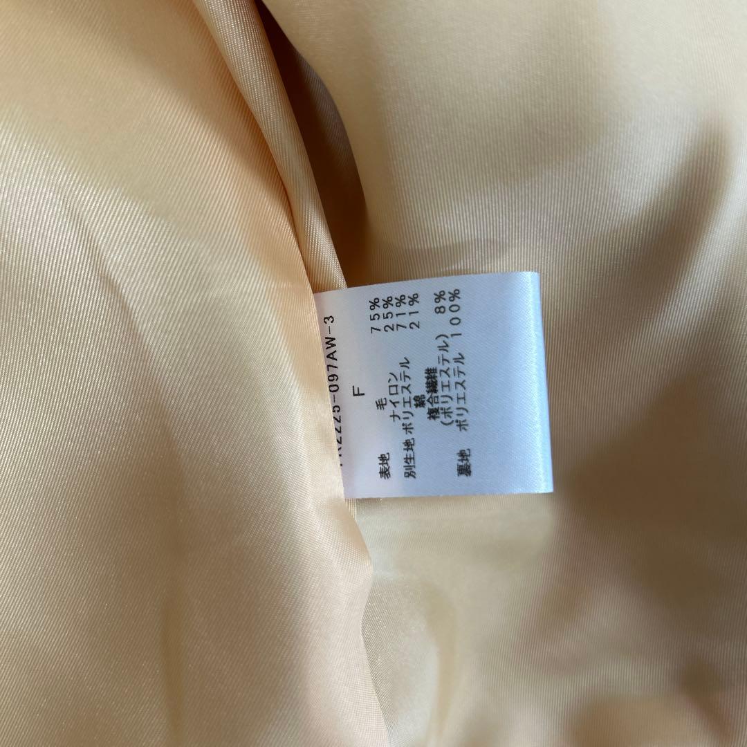 美品★yori★ウールノーカラーコート