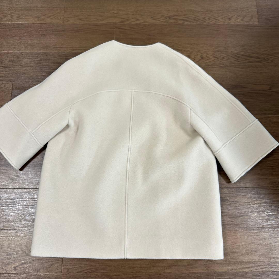 美品★yori★ウールノーカラーコート