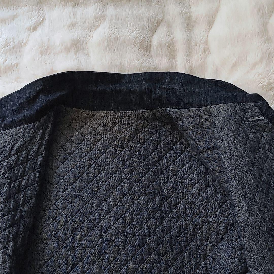 《美品》45R 変形インディゴジャケット クロスオーバー インナーキルティング