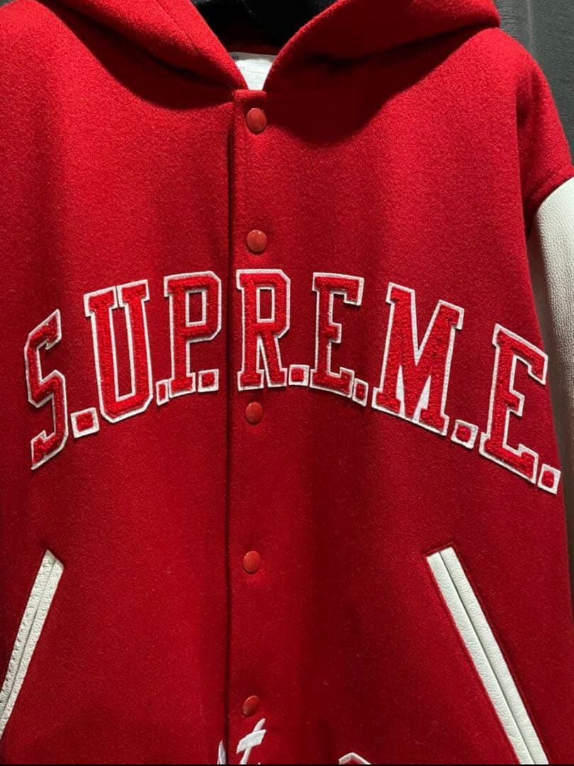 ジャケット・アウター Supreme King Hooded Varsity Jacket XL