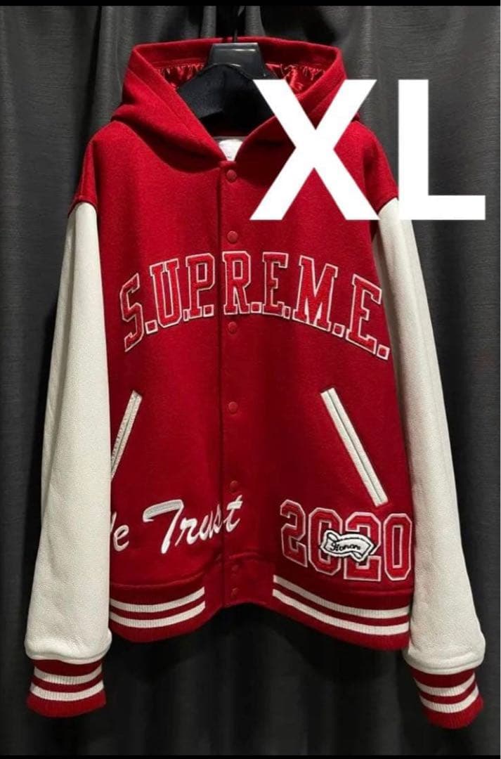 ジャケット・アウター Supreme King Hooded Varsity Jacket XL