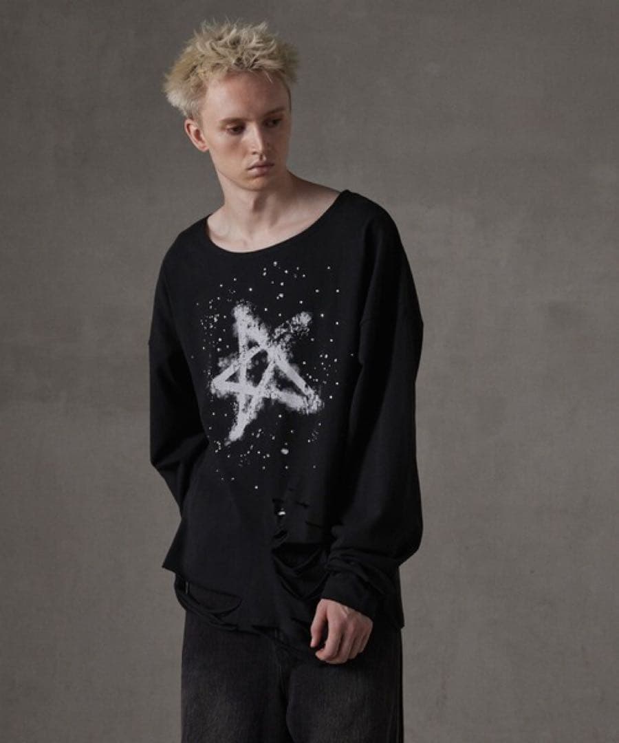 GRANCY 星グラフィック オーバーサイズTシャツ