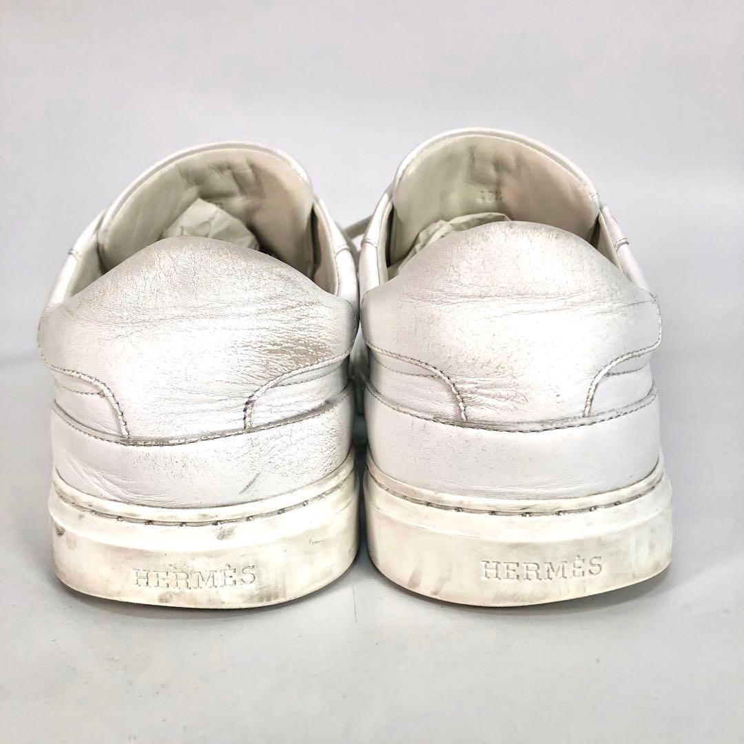 たく　エルメス スニーカー デイ ケリーバックル ホワイト　40 1/2