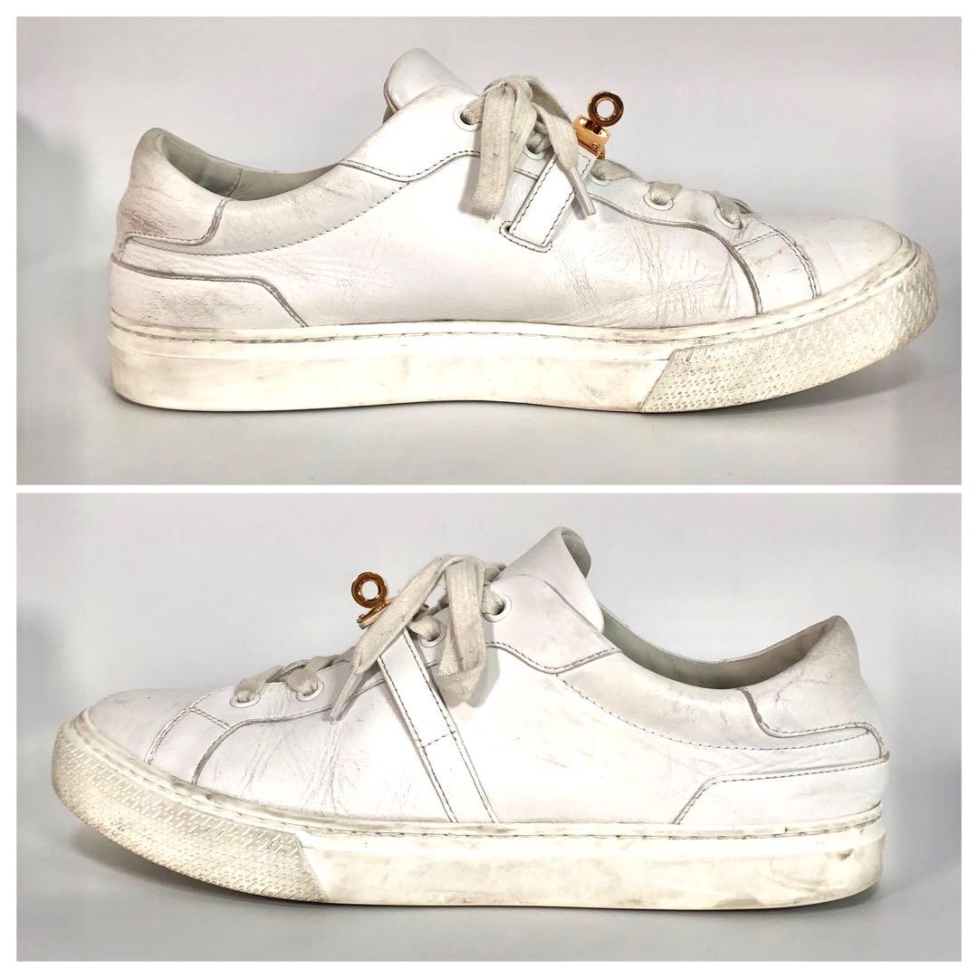 たく　エルメス スニーカー デイ ケリーバックル ホワイト　40 1/2